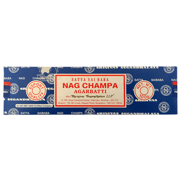 Incienso SATYA Nag Champa (100 gramos)